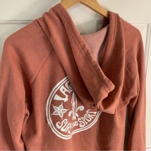 LaGuna Surf & Sport Hoodie Dusty Rose Colored Size Small beach coastal vibes - Picture 6 of 7